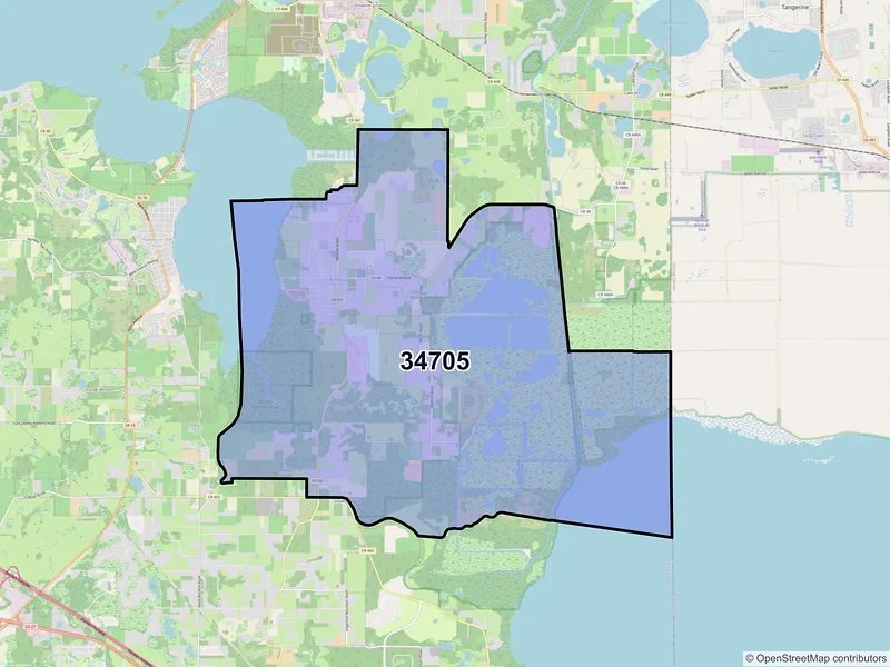 Map of ZIP Code 34705 — Astatula, FL