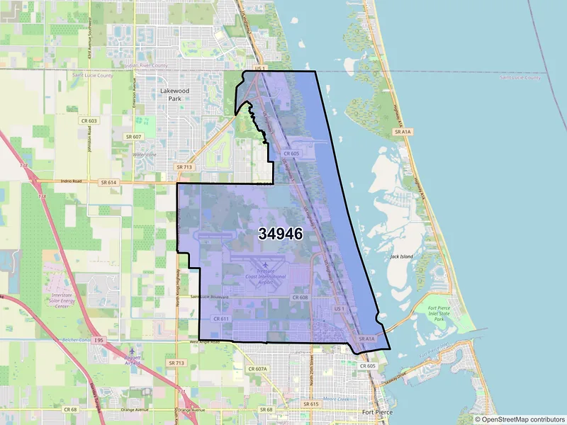 Map of ZIP Code 34946 — Fort Pierce, FL