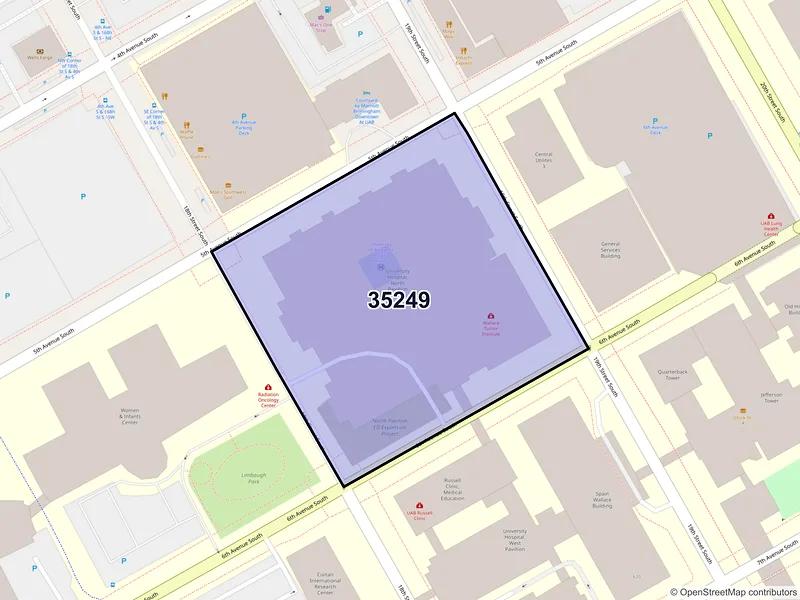 Map of ZIP Code 35249 — Birmingham, AL
