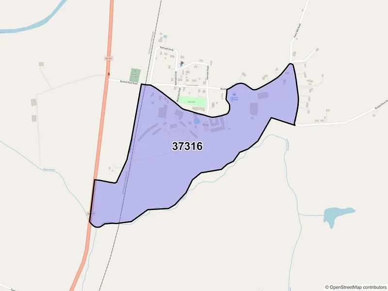 Map of Conasauga, Tennessee and ZIP codes