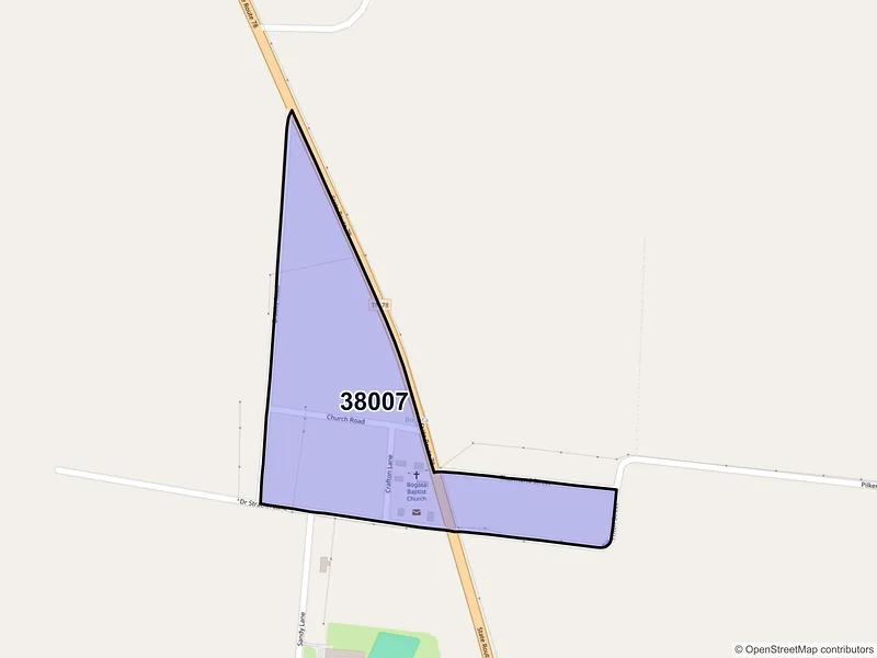 Map of Bogota, Tennessee and ZIP codes