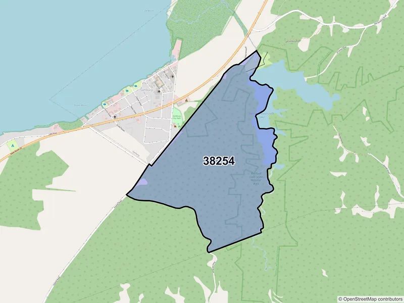 Map of Samburg, Tennessee and ZIP codes