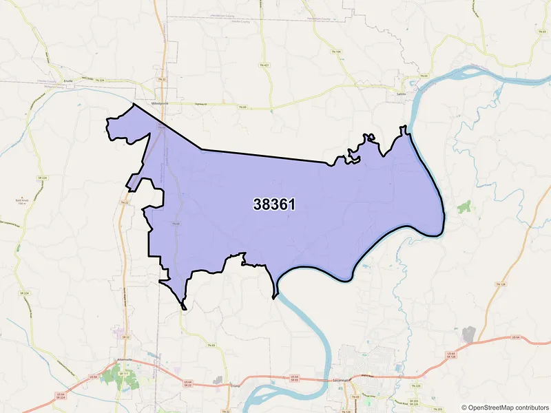 Map of Morris Chapel, Tennessee and ZIP codes