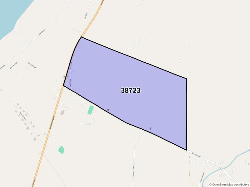 Map of Avon, Mississippi and ZIP codes