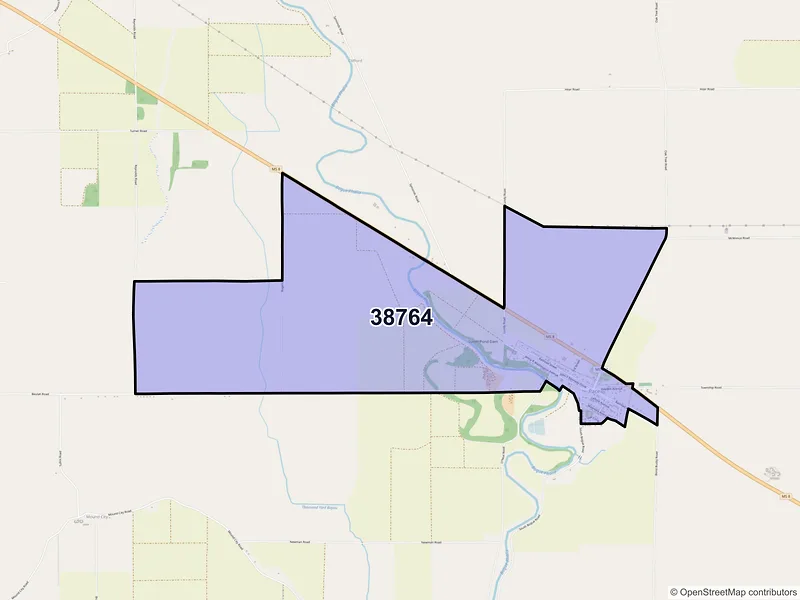 Map of Pace, Mississippi and ZIP codes