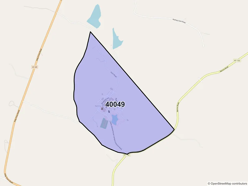Map of Nerinx, Kentucky and ZIP codes