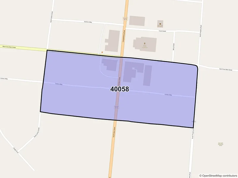 Map of Port Royal, Kentucky and ZIP codes