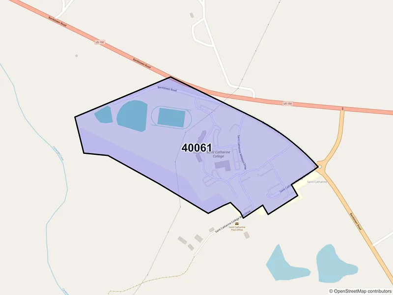 Map of Saint Catharine, Kentucky and ZIP codes