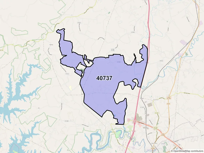 Map of Keavy, Kentucky and ZIP codes