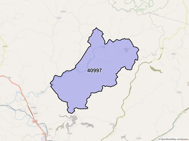 Map of Walker, Kentucky and ZIP codes