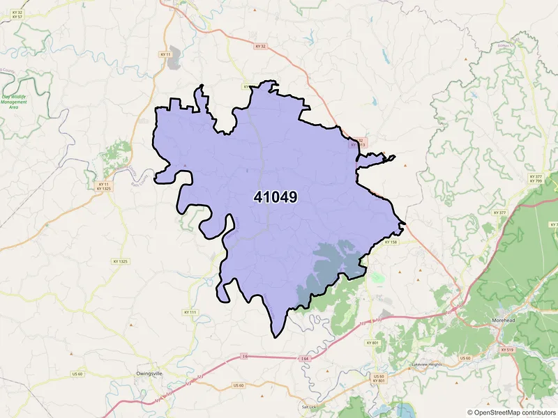 Map of Hillsboro, Kentucky and ZIP codes