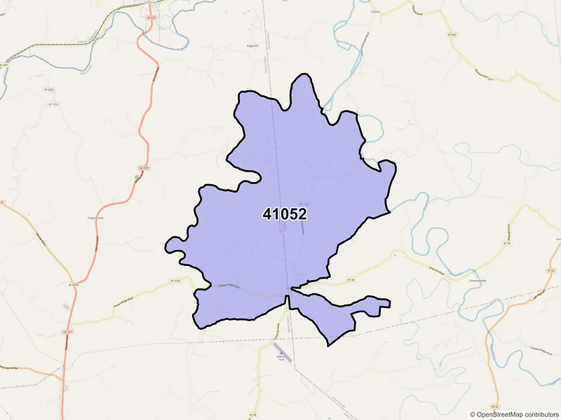 Map of ZIP Code 41052 — Jonesville, KY