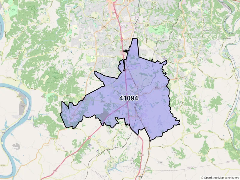 Map of ZIP Code 41094 — Walton, KY