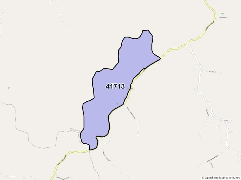 Map of Avawam, Kentucky and ZIP codes
