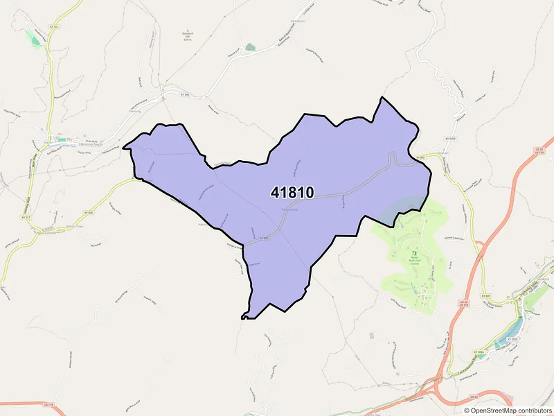 Map of Cromona, Kentucky and ZIP codes