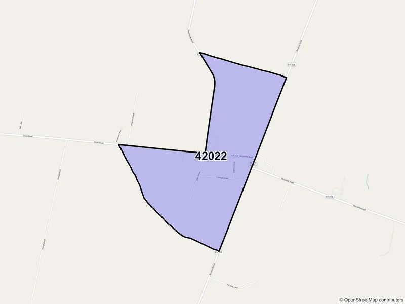 Map of Bandana, Kentucky and ZIP codes
