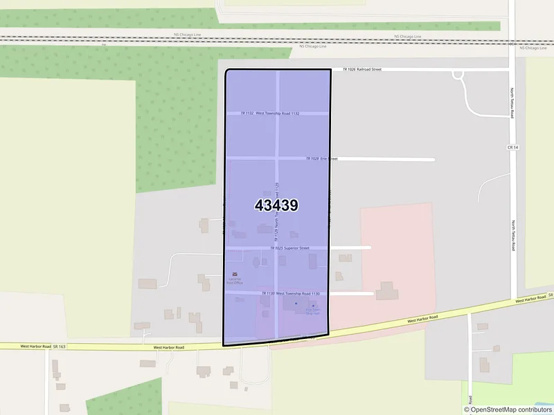 Map of Lacarne, Ohio and ZIP codes