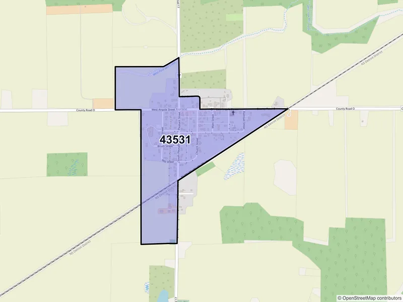 Map of Kunkle, Ohio and ZIP codes