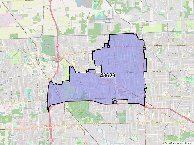 Map of ZIP Code 43623 — Toledo, OH