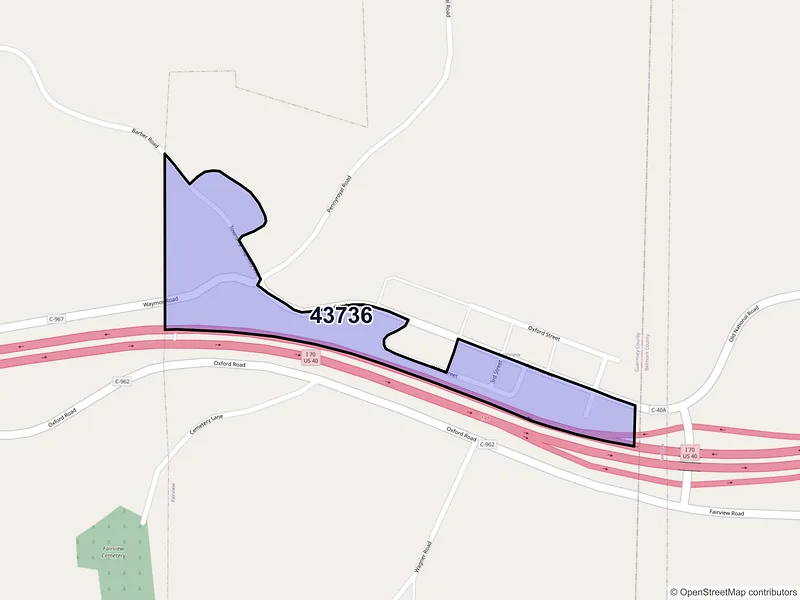 Map of Fairview, Ohio and ZIP codes