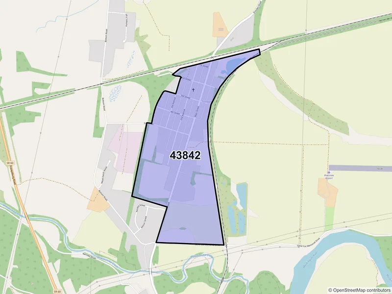 Map of Trinway, Ohio and ZIP codes