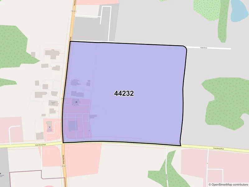 Map of Green, Ohio and ZIP codes