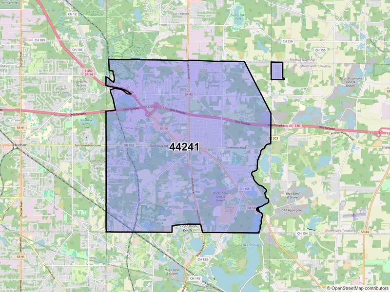 Map of ZIP Code 44241 — Streetsboro, OH
