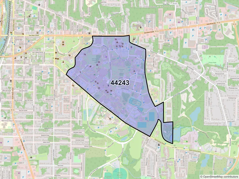 Map of ZIP Code 44243 — Kent, OH