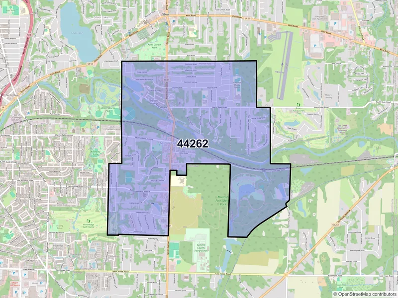 Map of ZIP Code 44262 — Munroe Falls, OH