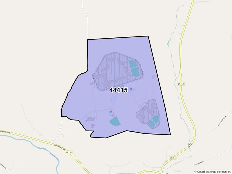 Map of Elkton, Ohio and ZIP codes