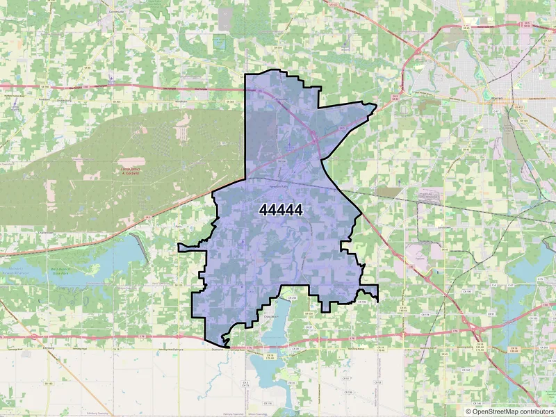 Map of ZIP Code 44444 — Newton Falls, OH