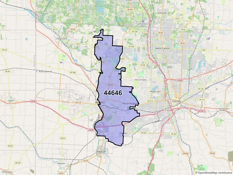 Map of ZIP Code 44646 — Massillon, OH