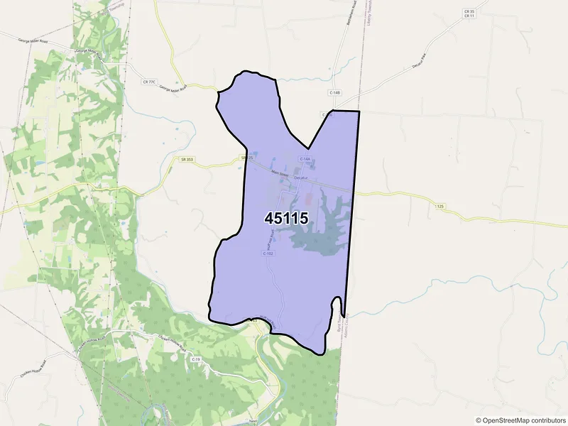 Map of Decatur, Ohio and ZIP codes