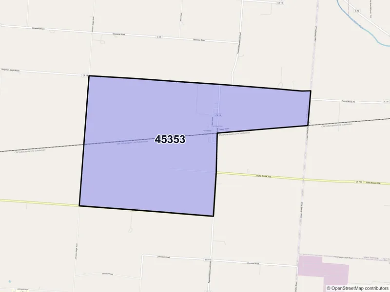 Map of Pemberton, Ohio and ZIP codes