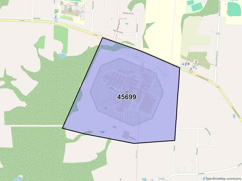 Map of ZIP Code 45699 — Lucasville, OH