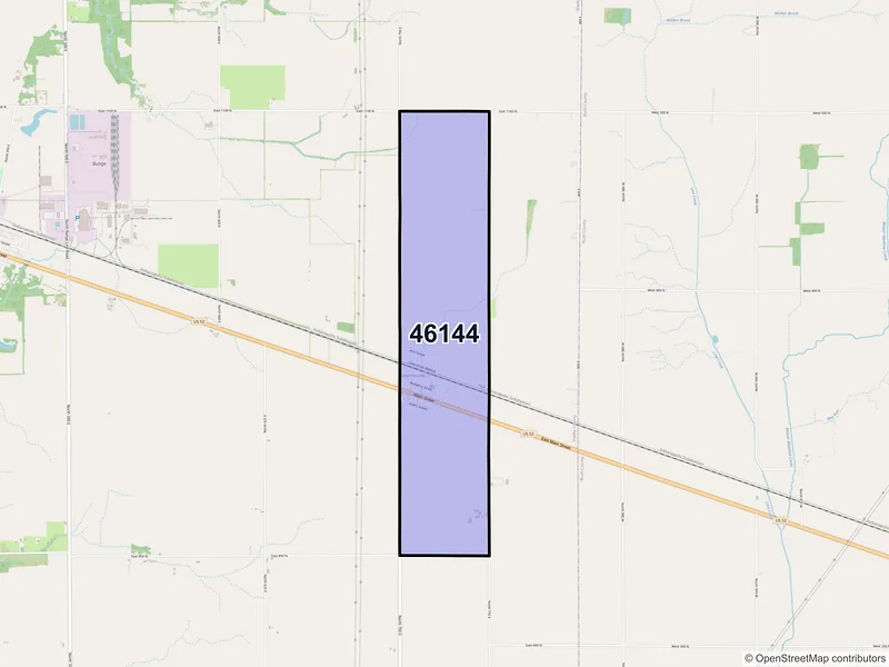 Map of Gwynneville, Indiana and ZIP codes