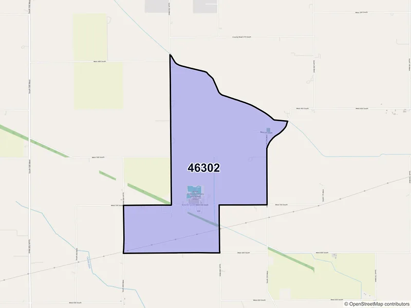 Map of Boone Grove, Indiana and ZIP codes