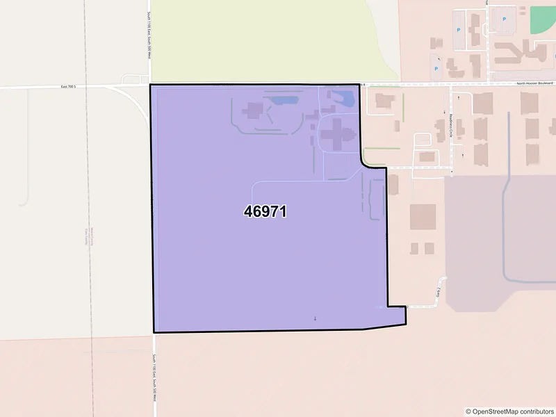 Map of ZIP Code 46971 — Grissom Arb, IN