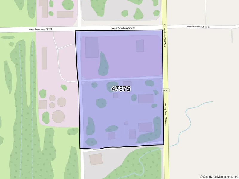 Map of Saint Bernice, Indiana and ZIP codes