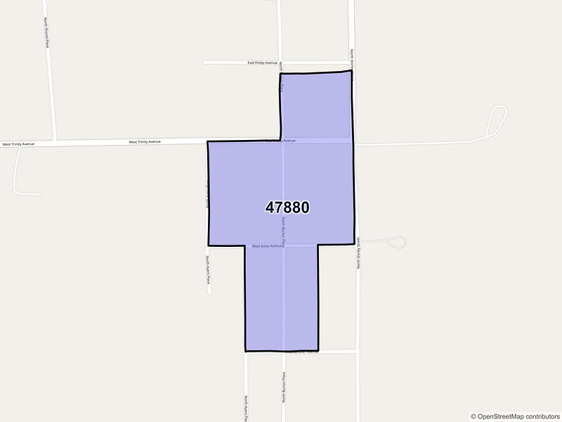 Map of Shepardsville, Indiana and ZIP codes