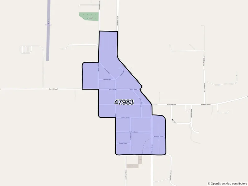 Map of Stockwell, Indiana and ZIP codes