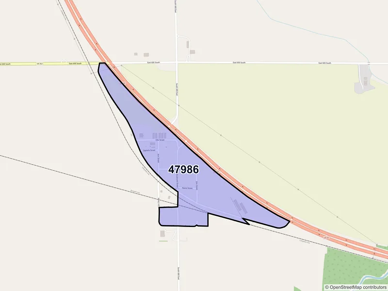 Map of Templeton, Indiana and ZIP codes