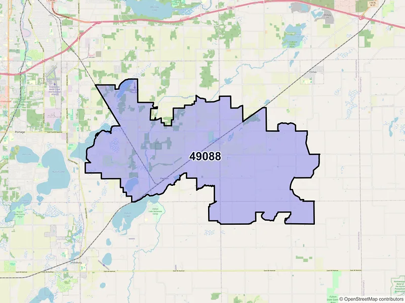 Map of ZIP Code 49088 — Scotts, MI