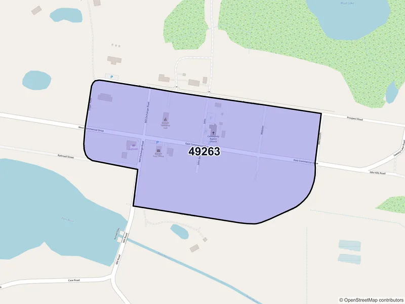 Map of Norvell, Michigan and ZIP codes