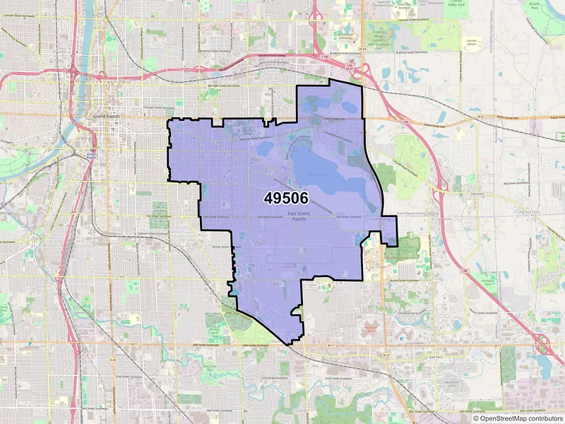 Map of ZIP Code 49506 — Grand Rapids, MI