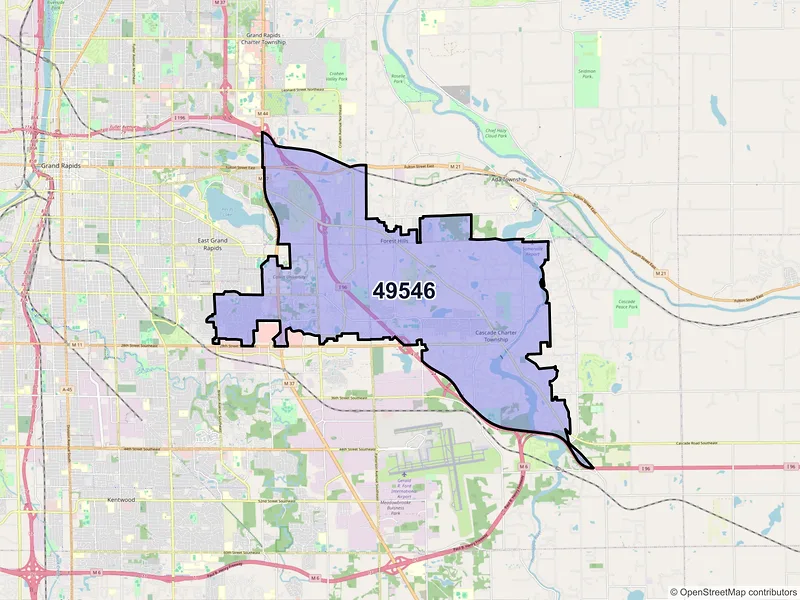Map of ZIP Code 49546 — Grand Rapids, MI
