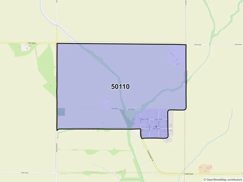 Map of Gray, Iowa and ZIP codes
