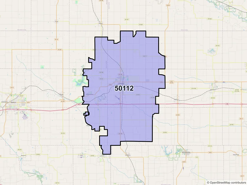 Map of ZIP Code 50112 — Grinnell, IA