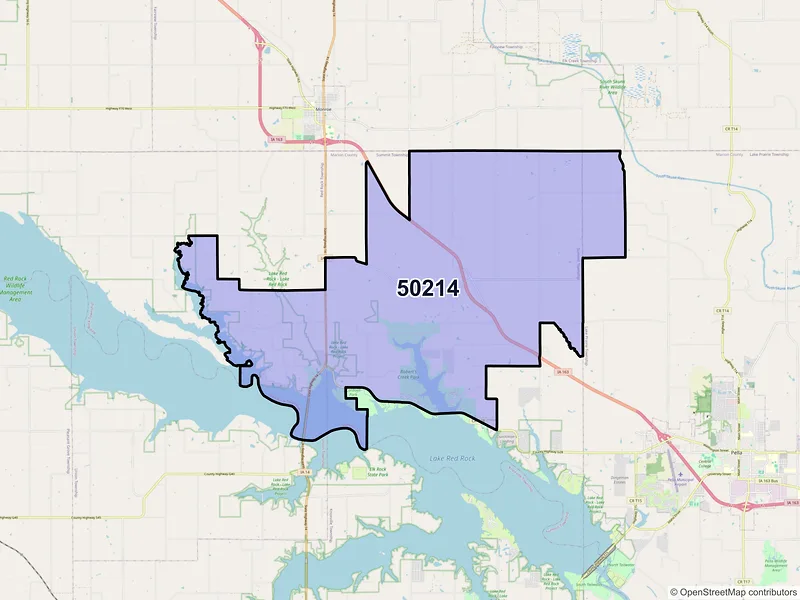 Map of ZIP Code 50214 — Otley, IA
