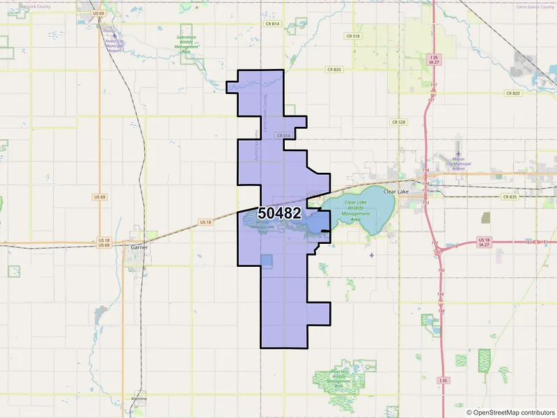 Map of ZIP Code 50482 — Ventura, IA